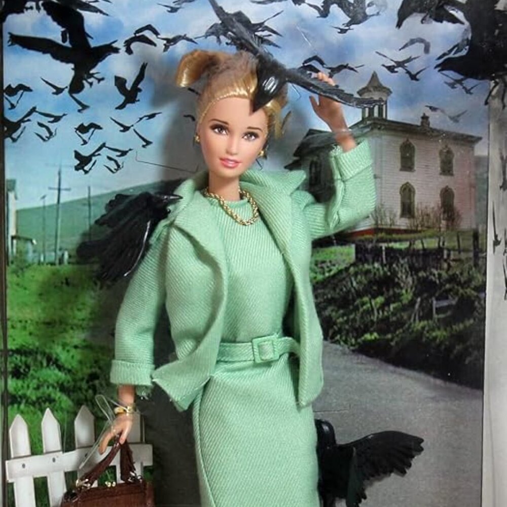 Alfred Hitchcock: THE BIRDS Tippi Hedren 2008 Barbie Black Label Doll Rare.